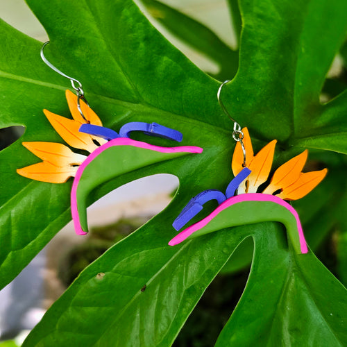 Birds of paradise earrings