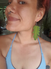 Load image into Gallery viewer, Philodendron Xanadu earrings