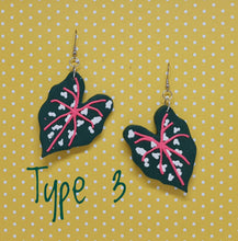 Load image into Gallery viewer, Caladium earrings