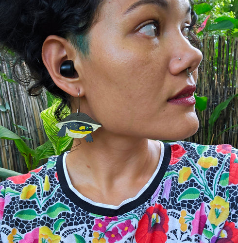 Yellow Faced Turtle earrings